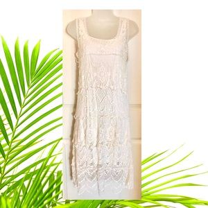 Crochet Dress with Slip